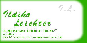 ildiko leichter business card